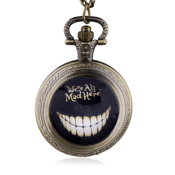 new alice in wonderland we're all mad here quartz pocket watch analog pendant necklace mens womens gift, Slivery;golden
new alice in wonderland we're all mad here quartz pocket watch analog pendant necklace mens womens gift, Slivery;golden