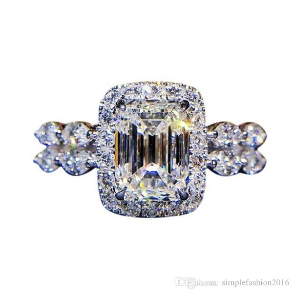 sparkling promise ring 925 sterling silver 2ct diamond cz engagement wedding band rings for women party jewelry, Slivery;golden
sparkling promise ring 925 sterling silver 2ct diamond cz engagement wedding band rings for women party jewelry, Slivery;golden