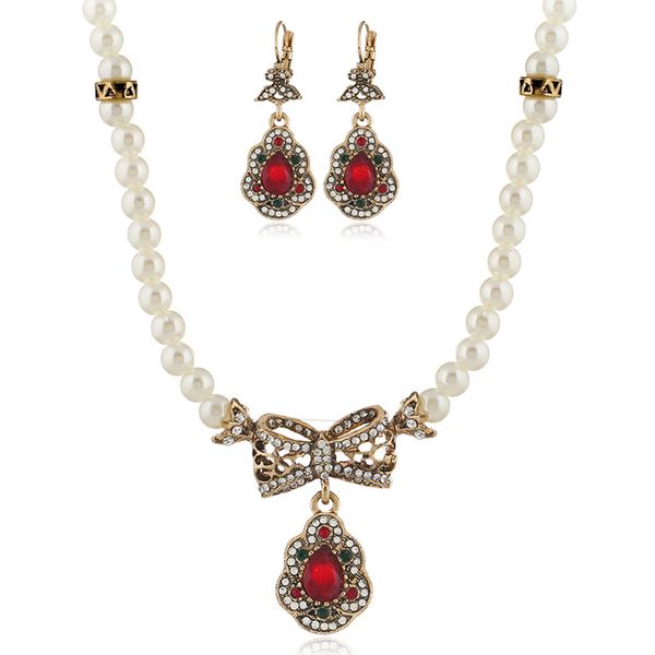 european and american fashion exaggeration pearl jewelry set retro necklace set fine jewelry, Silver
european and american fashion exaggeration pearl jewelry set retro necklace set fine jewelry, Silver