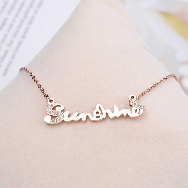 fashion jewelry necklace, rose gold necklace, letter titanium steel necklace, don't fade, not allergic, Silver
fashion jewelry necklace, rose gold necklace, letter titanium steel necklace, don't fade, not allergic, Silver
