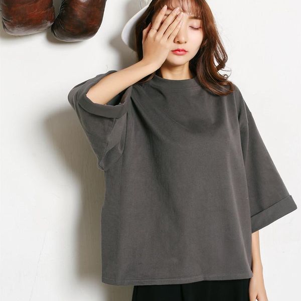 hip hop good quality cotton pullovers woman half sleeve thick t-shirt female oversize plus size spring t shirt kpop solid tide, White
hip hop good quality cotton pullovers woman half sleeve thick t-shirt female oversize plus size spring t shirt kpop solid tide, White