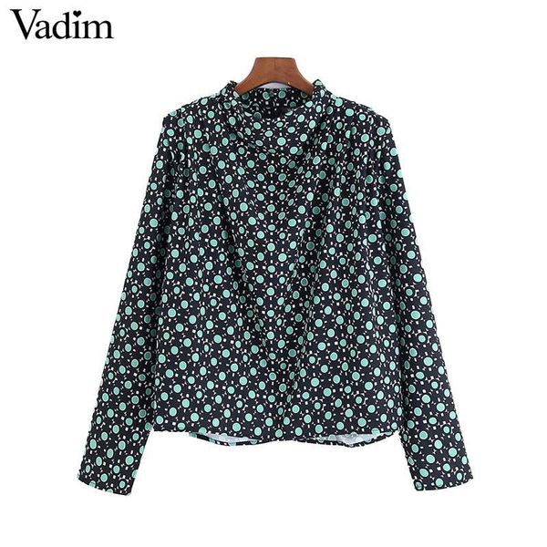 vadim women vintage polka dots print blouse long sleeve office wear shirt female casual back zipper chic blusas lb710, White
vadim women vintage polka dots print blouse long sleeve office wear shirt female casual back zipper chic blusas lb710, White