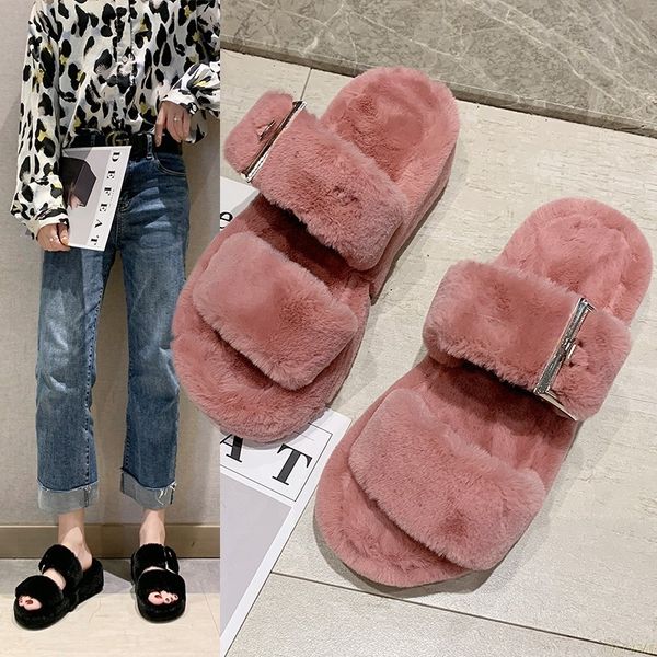 2020 new women's real fur sandals lady fluffy slides casual furry flip flops woolen plush slippers platform shoes, Black
2020 new women's real fur sandals lady fluffy slides casual furry flip flops woolen plush slippers platform shoes, Black