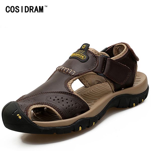 cosidram split leather men sandals 2018 summer casual men shoes fashion comfortable male footwear sandalias rmc-209, Black
cosidram split leather men sandals 2018 summer casual men shoes fashion comfortable male footwear sandalias rmc-209, Black