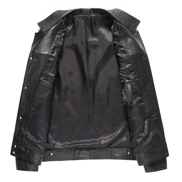 men's leather jacket vintage genuine leather jacket men coat spring autumn cow leather jackets jaqueta de couro 18-87057 yy503, Black
men's leather jacket vintage genuine leather jacket men coat spring autumn cow leather jackets jaqueta de couro 18-87057 yy503, Black