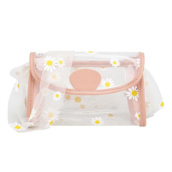 2020 summer women transparent pvc mini handbags casual daisy pattern lady's bag shoulder female small beach bags mesh strap sac
2020 summer women transparent pvc mini handbags casual daisy pattern lady's bag shoulder female small beach bags mesh strap sac