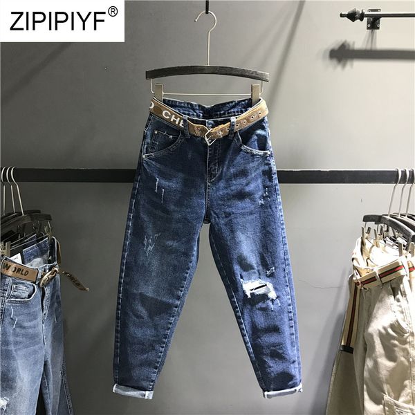 2019 new blue vintage jeans women high waist bodycon harem pants casual washed denim jeans elegant lady ripped hole k496
2019 new blue vintage jeans women high waist bodycon harem pants casual washed denim jeans elegant lady ripped hole k496