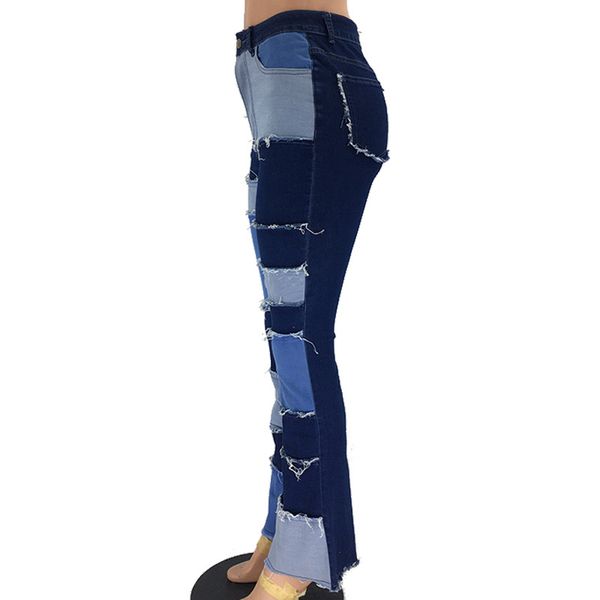 2020 spring new fashion panels high-waist tight hip horn womens denim trousers a007, Blue
2020 spring new fashion panels high-waist tight hip horn womens denim trousers a007, Blue