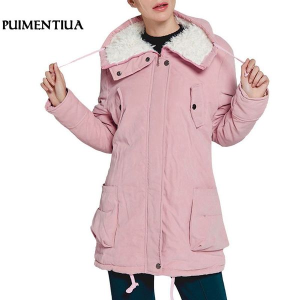 puimentiua 2019 winter cotton coat women slim snow outwear medium-long wadded jacket female thick cotton padded warm parkas, Black
puimentiua 2019 winter cotton coat women slim snow outwear medium-long wadded jacket female thick cotton padded warm parkas, Black