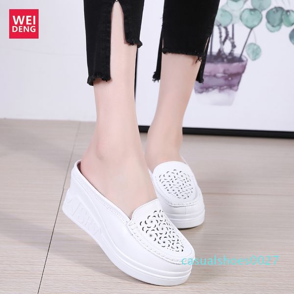 weideng thick bottom casual genuine leather walking platform shoes increase 8 cm women sandals wedges breathable non slip summer c27, Black
weideng thick bottom casual genuine leather walking platform shoes increase 8 cm women sandals wedges breathable non slip summer c27, Black