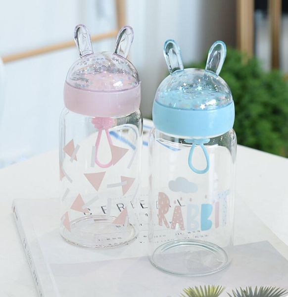 techome shining rabbit glass female student kids lovely transparent water bottle outdoor portable leakproof drink bottle
techome shining rabbit glass female student kids lovely transparent water bottle outdoor portable leakproof drink bottle