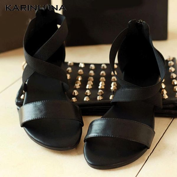 karin new leisure plus size 46 flat comfy sole beach vacation genuine leather skin women shoes sandals, Black
karin new leisure plus size 46 flat comfy sole beach vacation genuine leather skin women shoes sandals, Black