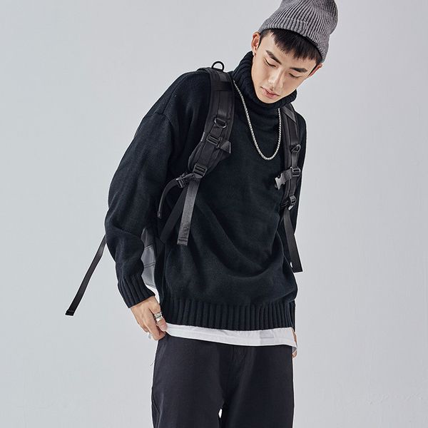high collar boys pullover sweater oversize autumn winter black wool sweater men thick loose warm knitted turtleneck knitwear 2xl, White;black
high collar boys pullover sweater oversize autumn winter black wool sweater men thick loose warm knitted turtleneck knitwear 2xl, White;black