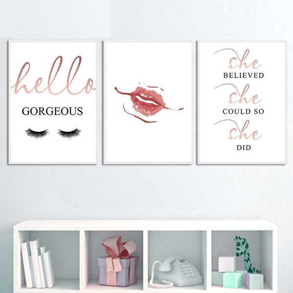 lashes wall art pink lip canvas painting hello gorgeous lash poster eyelash print paintings modern wall pictures bedroom decor
lashes wall art pink lip canvas painting hello gorgeous lash poster eyelash print paintings modern wall pictures bedroom decor