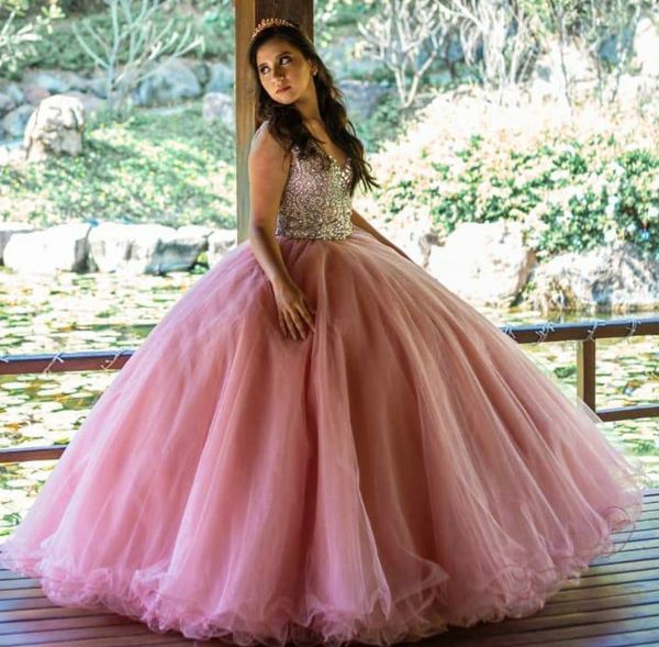 blush pink beaded crystals quinceanera prom dresses ball gown sheer neck tulle evening party sweet 16 dress zj111, Blue;red
blush pink beaded crystals quinceanera prom dresses ball gown sheer neck tulle evening party sweet 16 dress zj111, Blue;red
