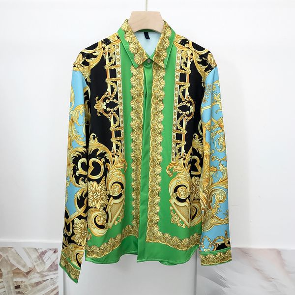 designer slim fit shirts men black gold floral print mens dress shirts long sleeved business casual shirts males clothes designer shirt, White;black
designer slim fit shirts men black gold floral print mens dress shirts long sleeved business casual shirts males clothes designer shirt, White;black
