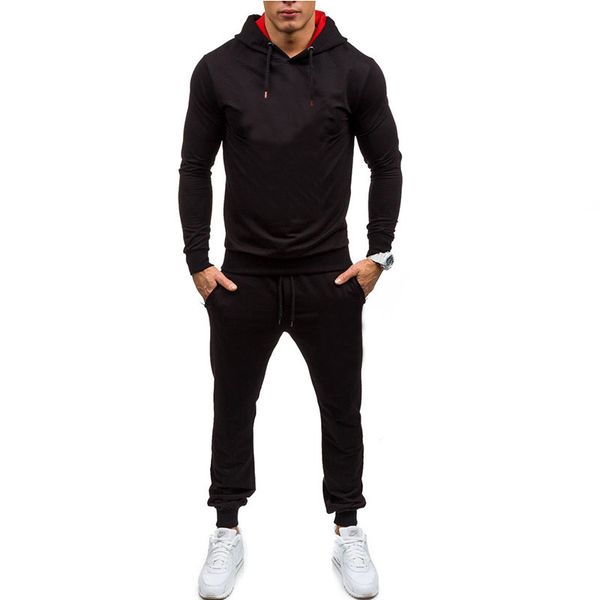 2019 brand new men tracksuit 2 piece set casual hoodies sweatshirt and pants sportswear joggers men sets, Black
2019 brand new men tracksuit 2 piece set casual hoodies sweatshirt and pants sportswear joggers men sets, Black