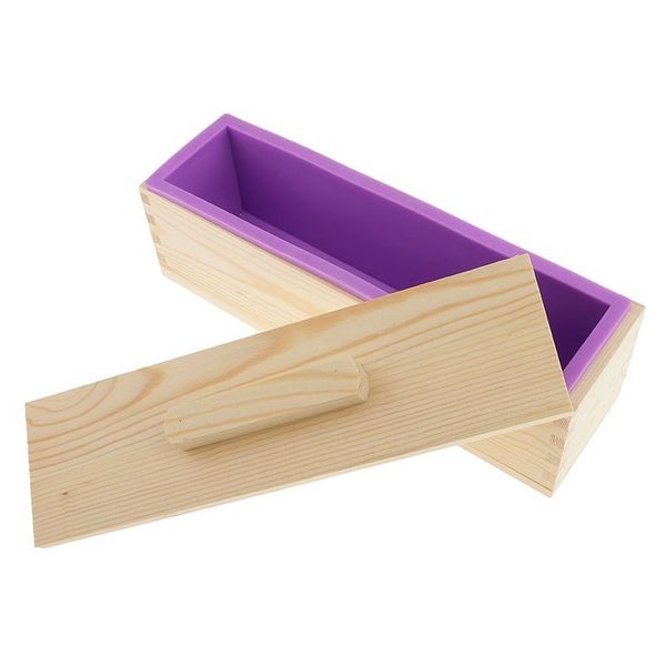 promotion diy handmade soap silicone mold - rectangular soap mold with wooden box and wooden lid - purple + wood, 900ml
promotion diy handmade soap silicone mold - rectangular soap mold with wooden box and wooden lid - purple + wood, 900ml