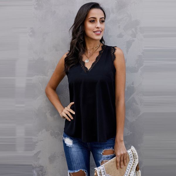 women's solid tank slim v-neck chiffon spaghetti cami summer loose singlets chiffon loose comfortable, Black;white
women's solid tank slim v-neck chiffon spaghetti cami summer loose singlets chiffon loose comfortable, Black;white