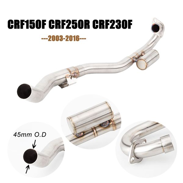 motorcycle exhaust pipe motocross front section crf150f crf230f crf250r front section connecting pipe link 2003-2016
motorcycle exhaust pipe motocross front section crf150f crf230f crf250r front section connecting pipe link 2003-2016