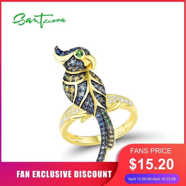 santuzza silver rings for women pure 925 sterling silver gold color lovely bird sparkling blue green stones trendy fine jewelry, Golden;silver
santuzza silver rings for women pure 925 sterling silver gold color lovely bird sparkling blue green stones trendy fine jewelry, Golden;silver