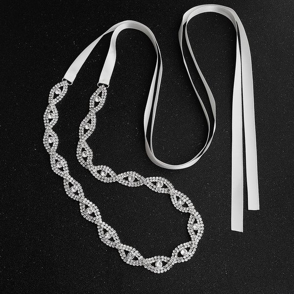 women wedding sash elegant silver rhinestone ribbon bridal sash handmade bride bridesmaid belt crystal dresses waistband wedding a2302, White
women wedding sash elegant silver rhinestone ribbon bridal sash handmade bride bridesmaid belt crystal dresses waistband wedding a2302, White