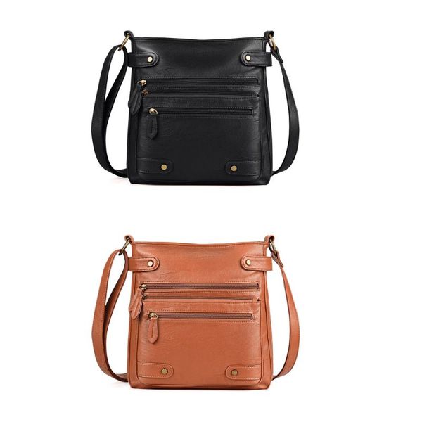 women leather vintage shoulder crossbody bag lady casual multi zipper messenger satchel purse travel shopping tote handbag
women leather vintage shoulder crossbody bag lady casual multi zipper messenger satchel purse travel shopping tote handbag