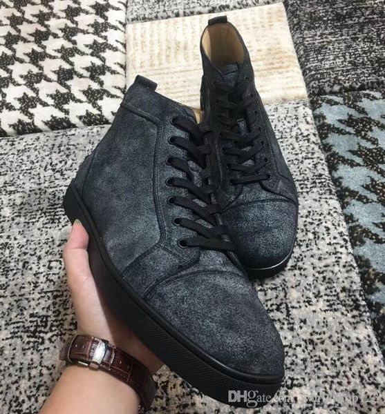 brand designer flats red bottom shoes luxury spikes shoes for men women designer sneakers high suede genuine sneaker trainers with box, Black
brand designer flats red bottom shoes luxury spikes shoes for men women designer sneakers high suede genuine sneaker trainers with box, Black