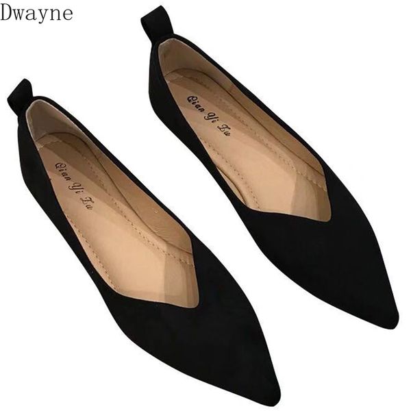 2019 summer new pointed flat shoes shallow mouth wild v mouth flat with soft bottom comfortable women's shoes, Black
2019 summer new pointed flat shoes shallow mouth wild v mouth flat with soft bottom comfortable women's shoes, Black