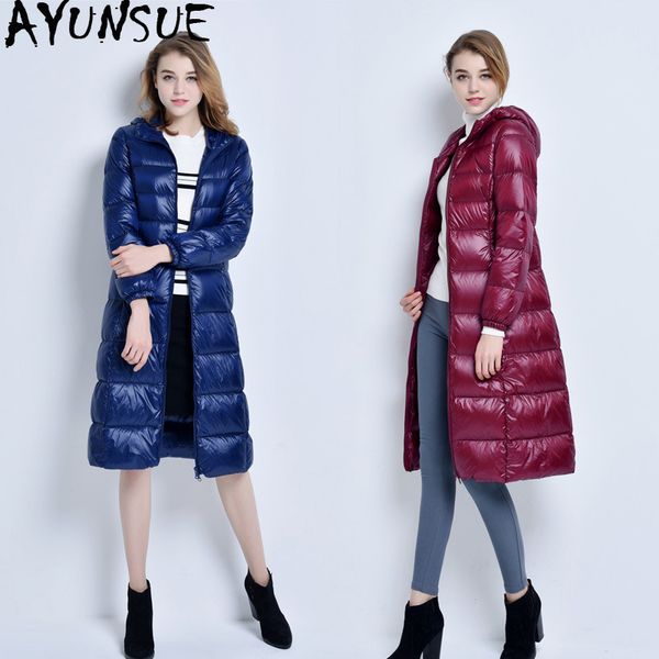 ayunsue 2019 new winter down jacket women hooded long coat female puffer jacket duck down jackets for women parka kj2682, Black
ayunsue 2019 new winter down jacket women hooded long coat female puffer jacket duck down jackets for women parka kj2682, Black