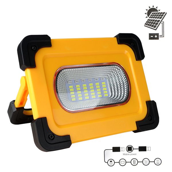 Solar Camping Light Portable Power Bank Led With Usb Charger Magnet Cob Work Light Lantern For Camping Fishing Hiking