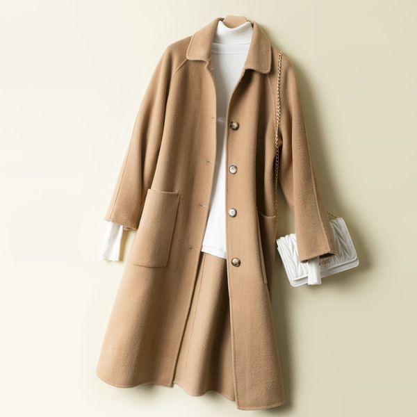 2019 новый 100% шерстяное пальто для женщин осень зима двусторонняя длинная куртка пальто abrigos mujer elegante, Black
2019 новый 100% шерстяное пальто для женщин осень зима двусторонняя длинная куртка пальто abrigos mujer elegante, Black