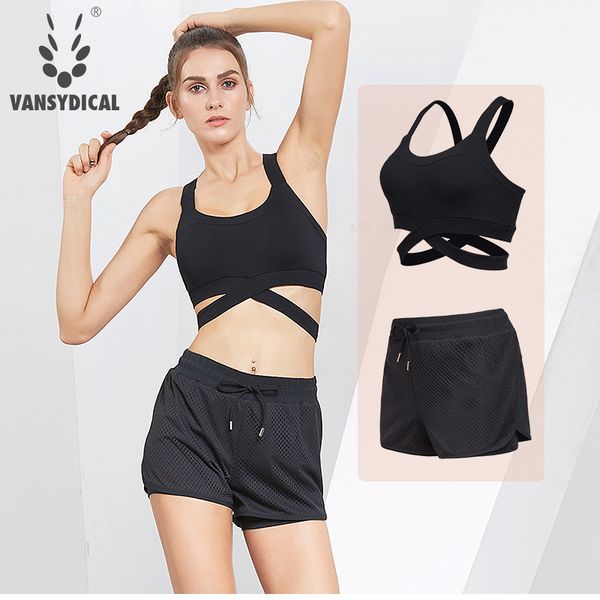 vansydical womens sports running set fitness 2pcs yoga suits bra breathable running pants compression leggings for women, Black;blue
vansydical womens sports running set fitness 2pcs yoga suits bra breathable running pants compression leggings for women, Black;blue