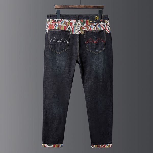 large size38-48 men's black blue jeans classic style fashion casual stretch slim denim loose stitching trousers male brand pants
large size38-48 men's black blue jeans classic style fashion casual stretch slim denim loose stitching trousers male brand pants