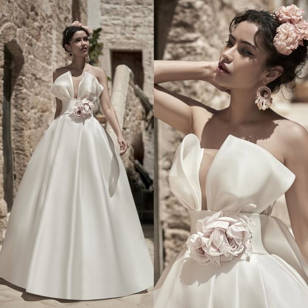luisasposa elegant ball gown strapless sleeveless satin hand made flower wedding dresses white wedding gowns floor length bridal gowns
luisasposa elegant ball gown strapless sleeveless satin hand made flower wedding dresses white wedding gowns floor length bridal gowns