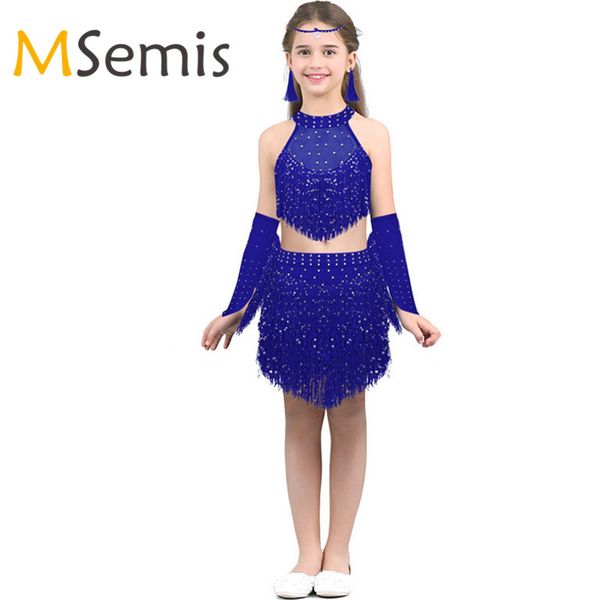 kid girls latin dance costume latin skirt rumba samba salsa ballroom costume sparkling sequins tassel with skirt accessories, Black;red
kid girls latin dance costume latin skirt rumba samba salsa ballroom costume sparkling sequins tassel with skirt accessories, Black;red