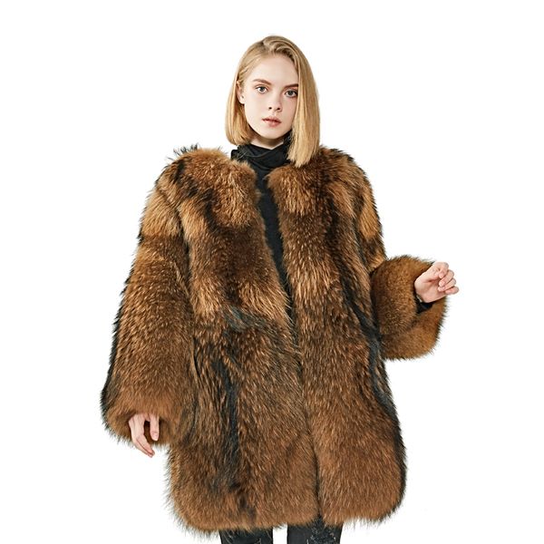 women real fur thicken winter coat warm whole skin long jackets luxury female overcoat raccoon fur coat, Black
women real fur thicken winter coat warm whole skin long jackets luxury female overcoat raccoon fur coat, Black