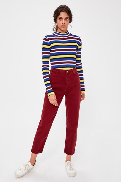 trendyol burgundy high bel mom jeans twoaw20je0187, Blue
trendyol burgundy high bel mom jeans twoaw20je0187, Blue