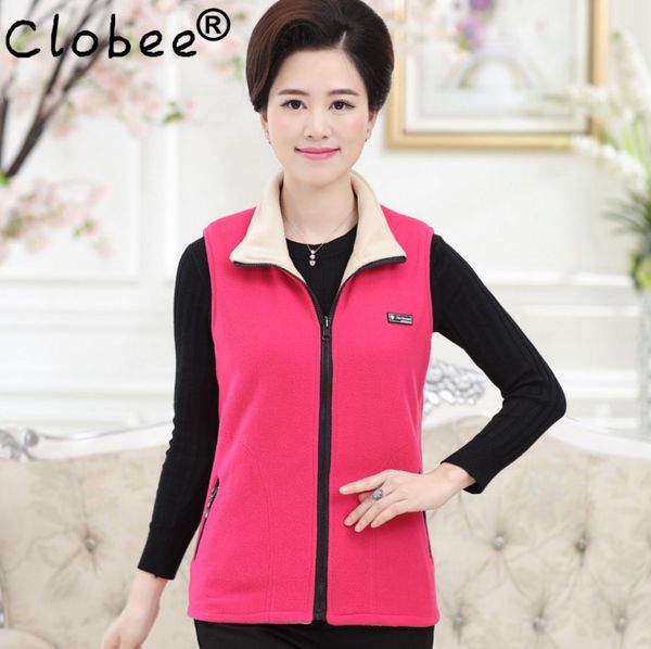fleece waistcoat fall double side wear fall winter new middle age mother plus size women turn-down collar solid zipper vest coat, Black;white
fleece waistcoat fall double side wear fall winter new middle age mother plus size women turn-down collar solid zipper vest coat, Black;white