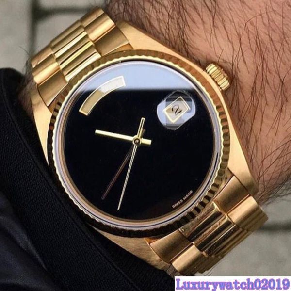 luxury watch men automatic rolix day date big black face mechanics men s watches sapphire original 18k gold stainless steel clasp, Slivery;brown
luxury watch men automatic rolix day date big black face mechanics men s watches sapphire original 18k gold stainless steel clasp, Slivery;brown