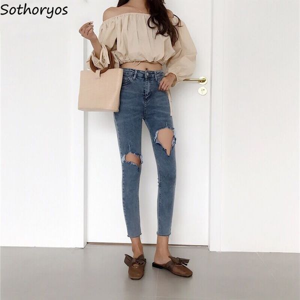 твердые карманы джинсы женщины harajuku denim hole высокой талии тонкий модный женский карандаш штаны молния корейский стиль девушки брюки, Blue
твердые карманы джинсы женщины harajuku denim hole высокой талии тонкий модный женский карандаш штаны молния корейский стиль девушки брюки, Blue