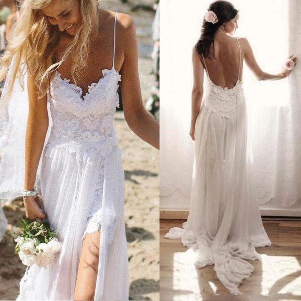 new beach chiffon wirn lace sweetheart straps sleeveless backless long sweep train custom made wedding bridal gowns, White
new beach chiffon wirn lace sweetheart straps sleeveless backless long sweep train custom made wedding bridal gowns, White