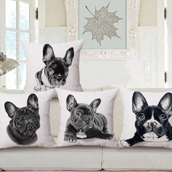 2019 new style square boston terrier decorative pillow covers black dog pillow case customized drop shipping housse de coussin
2019 new style square boston terrier decorative pillow covers black dog pillow case customized drop shipping housse de coussin