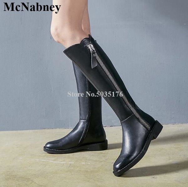 mcnabney women long boots low heel thick heel side zipper round toe knee high straight ladies boots fashion solid women shoes, Black
mcnabney women long boots low heel thick heel side zipper round toe knee high straight ladies boots fashion solid women shoes, Black