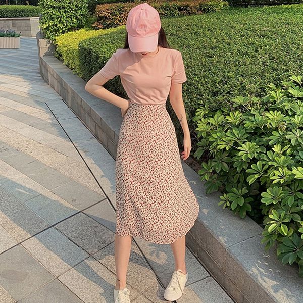 two piece dress summer women sets casual solid color female slim short sleeves and super fairy forest floral skirt women's clothing 202, White
two piece dress summer women sets casual solid color female slim short sleeves and super fairy forest floral skirt women's clothing 202, White