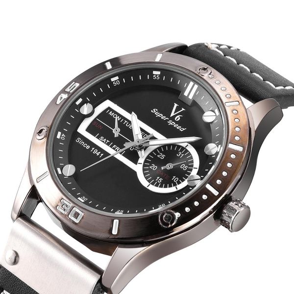 2019 new men's sport watches v6 watches fashion men's watch men watch leatherclock relogio masculino, Slivery;brown
2019 new men's sport watches v6 watches fashion men's watch men watch leatherclock relogio masculino, Slivery;brown