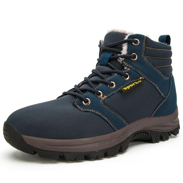 men warm boots high leather sneakers fashion winter snow warm boots men lace up breathable footwear casual shoes, Black
men warm boots high leather sneakers fashion winter snow warm boots men lace up breathable footwear casual shoes, Black