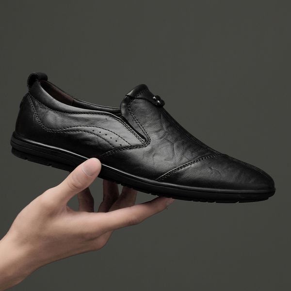 italian fashion men's casual handmade genuine leather shoes slip on business dress suit men shoe zapatos mujer gifts men a4, Black
italian fashion men's casual handmade genuine leather shoes slip on business dress suit men shoe zapatos mujer gifts men a4, Black