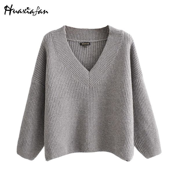 huaxiafan women sweaters 2019 casual solid v neck puff sleeve knitting pullovers loose jumper elegant ladies sweater female, White;black
huaxiafan women sweaters 2019 casual solid v neck puff sleeve knitting pullovers loose jumper elegant ladies sweater female, White;black