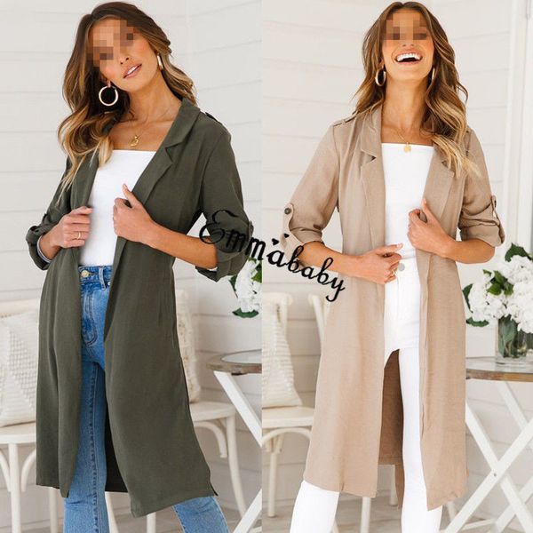 women's trench coats 2021 autumn high fashion brand woman classic solid coat waterproof raincoat business outerwear two color, Tan;black
women's trench coats 2021 autumn high fashion brand woman classic solid coat waterproof raincoat business outerwear two color, Tan;black